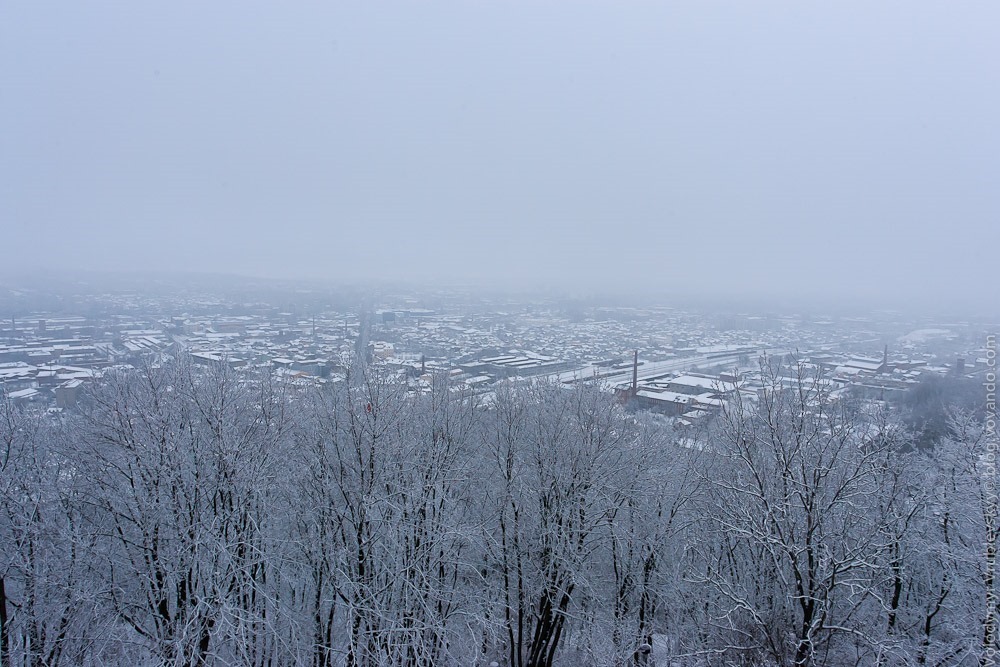 Зимовий Львів з висоти